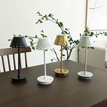 메탈 무드등 램프 충전식 조명 휴대용 인테리어 침실등 단스탠드 홈바 홈카페, 골드