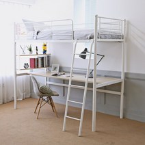 일루일루 코모드i 올인원 책상형 벙커침대, 코모드i책상형벙커침대+10cmCL라텍스폼, 아이보리+10cmCL라텍스폼