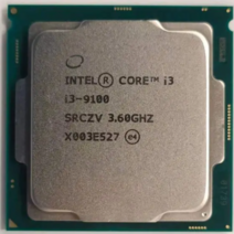 인텔 I3 9100 데스크탑 CPU OEM 칩 9 세대 프로세서 4 코어 스레드 소켓 LGA1151, 한개옵션0