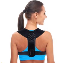 Corsfitness 남녀자세교정 허리 교정밴드 허리 보호대 통증 완화 블랙, 1개