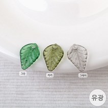 비즈아이 [6552-03]아크릴(나뭇잎) 9*13mm (유광) [1개]