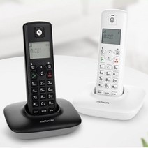 KT SK 모토로라 T401A 무선전화기 발신자표시 소리큰 스피커폰 무무선전화기, 블랙