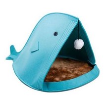 [일오삼유통] 강아지집 민트색하우스 집텐트 고양이숨숨집 냥이하우스 애견수영장 애견풀장, 혹★ 펠트 고래하우스(민트색), [좋아요]