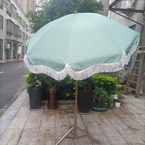 피크닉 파라솔 원터치 그늘막 높이 조절 대형 해변, C.그린파라솔+삼각브래킷