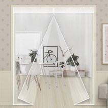 주택 우풍막이 중문 현관문 원형자석 비닐 냉기 차단커튼 200X240cm 난방 비닐방풍막, 현관/중문/방문 출입구 자석비닐문 1개