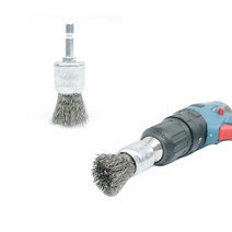 표면 녹제거 엔드 스텐 브러쉬 25mm 단품 녹털기 전처리작업 깡깡이 폴리싱