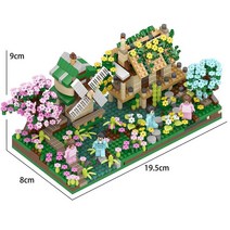 크리스마스 레고 소품 호환 사쿠라 기차 트리 하우스 모형 건설자 세트 도시 마이크로 빌딩 블록 체리 스트릿 뷰 벽돌 몬테소리 MOC 완구, No.631 and No.632