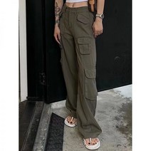 로우라이즈 팬츠 로라이즈 바지 y2k 부츠컷 3 여 여름 멀티 포켓 로우컷 이스 걸스 일자핏 정정한