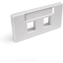 Leviton 49910-SW2 2포트 QuickPort 모듈식 가구 전면판 흰색, 상아