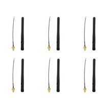 고무 방수 Lorawan IPX에서 SMA 소형 케이블 3Dbi GSM RP-SMA 6X 433Mhz 안테나, 1.블랙