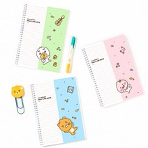 카카오프렌드 노트 복습노트 수학오답노트 다이소스프링노트, 1개, 라이언