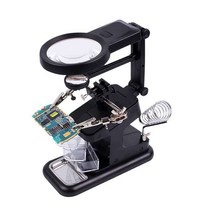 보조 돋보기 인두 용접 작업대 LED 지그 USB 회로 판, 멘테넌스 섀시 용접 확대경 첨부 (15배)