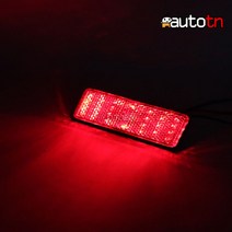 CD 영팬 오토바이 바이크 사각 LED리플렉터 브레이크 미등 레드 454, 1개, 사각 3선 브레이크 LED