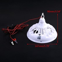 캠핑 동력팬 실링팬 타프팬 난로 무동력야외 하이킹 가정용 캠핑 텐트 팬 LED 램프 장착 12V 천장 팬, 한개옵션0