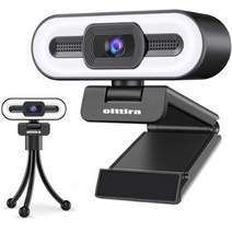 Oittira QHD 웹캠 (마이크내장 3가지색상의 보조 라이트를 200만 500만 800만 화소 가능), 2K