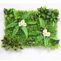 인고 잔디 매트 블럭 이끼 카페트 벽장식 3D 녹색 인공 식물 벽 패널 플라스틱 야외 잔디 카펫 장식 40x60, 26 26