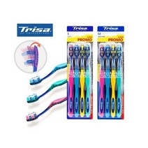스위스 트리사 플렉시블 헤드3 칫솔 4개 백화점칫솔 6323, MEDIUM, MEDIUM