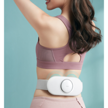 KEEPFIT 안마기 저주파 EMS 배 복부 허리 온열 마사지기 휴대용 무선 찜질기, 그린