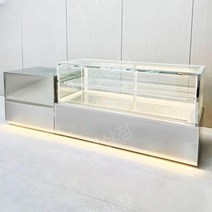 고급 스테인레스 화이트 카페 쇼케이스 베이커리 냉장 업소용 인테리어 호텔 마카롱 빵 케익 유리 진열대 쿠키, 상온캐비닛100x65x110투명유리