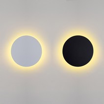 LED 원형 벽부등 써클 벽등 6W, 12779.전구색(노란빛), 원형 벽부등 6W(흑색)