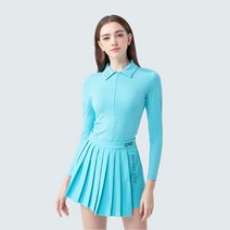 봄과 가을 골프 테니스 정장 숙녀 하카마 티셔츠 스포츠 슬림 고탄력 탑 골프 여성의 한국어 버전
