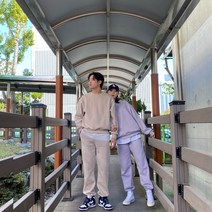 병커 SET 남녀공용 마약 기모 트레이닝복 세트 맨투맨 조거 커플룩