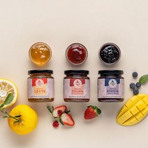 (롯데백화점)곡물당 믹스 과일잼 3종 선물세트(딸기라즈베리블루베리망고고흥유자잼)