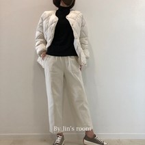 퀼팅 누빔패딩 (크림 퀼리티 좋은 가볍고 따뜻하고 착한 데일리아우터 웰론솜 충전)