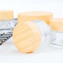 원목무늬 스프레이 크림 유리 화장품 소분 공병 모음, 불투명용기(50g), 1개
