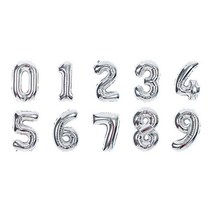 실버 숫자풍선 약 35cm 0~9 은박 생일파티 생일 아들생일 딸생일 풍선 홈파티 어린이집 소품 꾸미기 셀프백일 셀프돌상 나이 연말파티 크리스마스 2021 2020 상냥한오복씨, 0