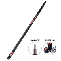 CRICAL 큐 싱글 버트 유니록/총알 3/8*8 전체 큐가 아닌 방사형 핀 조인트, Uniloc 3