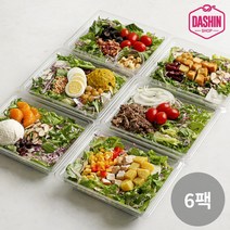 [다신샵] 신선한 한스푼샐러드 도시락 9종 6팩 / 주문 후 제조, 콥 샐러드 6팩, 6개