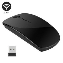 2.4Ghz 무선 마우스 게이머 컴퓨터 PC 게임용 USB 수신기 포함 윈도우 7/2000/XP/비스타 용 노트북 액세서리, 수은 흰색