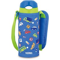 Thermos 서모스 물병 진공 단열 짚 병 400ml 블루 그린 냉각 전용 FHL-403F BLGR