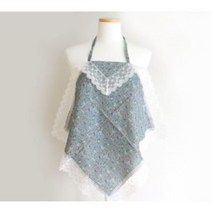 도도한상점 휴대용 식사 앞치마 어르신용 턱받이 무릎덮개 겸용 매너손수건, 1개, 3.그레이시블루