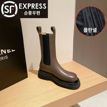 키높이 앵클 통굽 부츠 2022년 여성 웨지 미들 스판 아쿠아 별빛스토어 소가죽버전~가죽 이너고장 마틴부츠 여성용 영국식 두꺼운 밑창 미드튜브 굴뚝 여성용부츠 첼시부츠