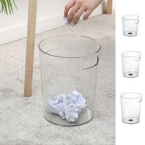 [생활/소품/최저가]_키밍 투명 아크릴 휴지통 탁상용 쓰레기통 사무실 미니휴지통 탁상휴지통_37079EA, 중형