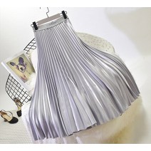 벨벳 롱 스커트 플리츠 캉캉 주름 여성용 메탈 컬러 미디 일본식 숙녀 streetwear 하이 웨이스트 시크 saias 2019 spring sk279
