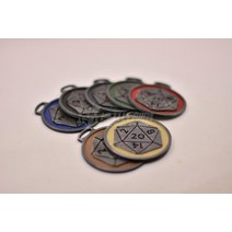 보드게임 전용 아이템 토큰 DnD 메달 토큰 키홀더 D20 매니아, 딥블루