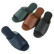 엔스타코 PU 가죽 거실 실내화 남자 레자 실내 슬리퍼 L, 랜덤(random), 1개