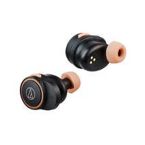 [일본정품]Audio-Technica 오디오 테크니카 풀 무선 이어폰 블루투스 최대 약 21시간 재생 향상된 통화 품질 IPX5/7 저지연 모드, 블랙