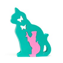 퍼즐 고양이 수제 실리콘 몰드 석고 비누 장식
