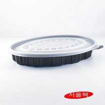 일회용타원찜용기 코다리찜포장 포장용기 배달용기 SD 소 100세트, 백색