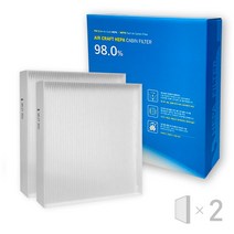 씨아트 차량용 에어컨 히터 필터 2개입 자동차 헤파 필터 PM0.3 H11등급, 기아, 스포티지R (10년03~15년12), CHF002