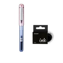 모나미 라인 만년필 EF ROSEBAY + 잉크 카트리지 BLACK 5p, 혼합색상, 2세트