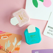 코너라운더 라운드 커팅기 커터 재단 모서리 라운딩 문서 포카 펀치 펀칭기 corner rounder paper punch, 3in1(4/7/10mm), 핑크