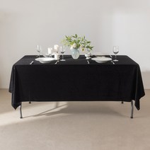 행사용벨벳테이블보 구김없고 늘어나지않는 고급벨벳소재 식탁보, 820(블랙), 220x150