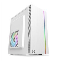PC 케이스 컴퓨터 본체 조립 초주파 3소7 미니 데스크톱 기기함 RGB 조명대측 투과 게임, 01.백색을 부쩍 좋아하다.