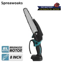 Makita 18V 배터리 사용 무선 미니 브러시리스 전기 체인톱 8 인치 전정 정원 트리머 전동 공구, 한개옵션0