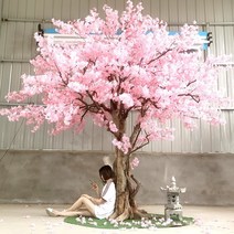 인테리어 카페 인조 조화 나무 벚꽃 사쿠라 대형, 2.3 1.8미터 연장